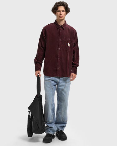 Košeľa Carhartt WIP Flint Long Sleeve Corduroy Shirt Vínová | I035837-33K.XX, 2