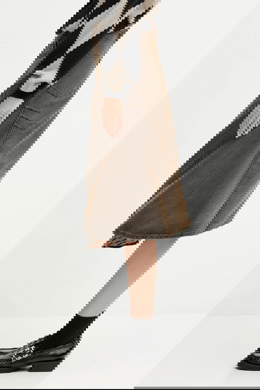 Sukňa Andersson Bell Andersson Bell Custom Flare Layered Midi A-Line Skirt Hnedá | apa847w, 1