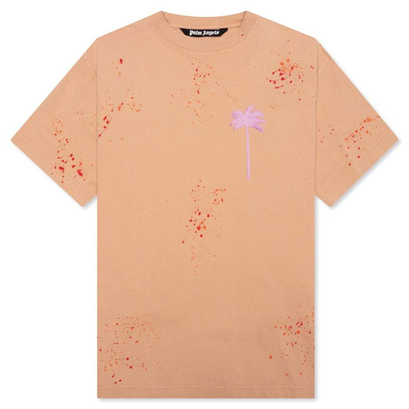 Tričko Palm Angels Embroidered Palm Logo Paint Splatter T-shirt Rôznofarebný | pmaa001s23jer0106235, 0