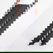 Formal Pinstriped Wide-Leg Pants