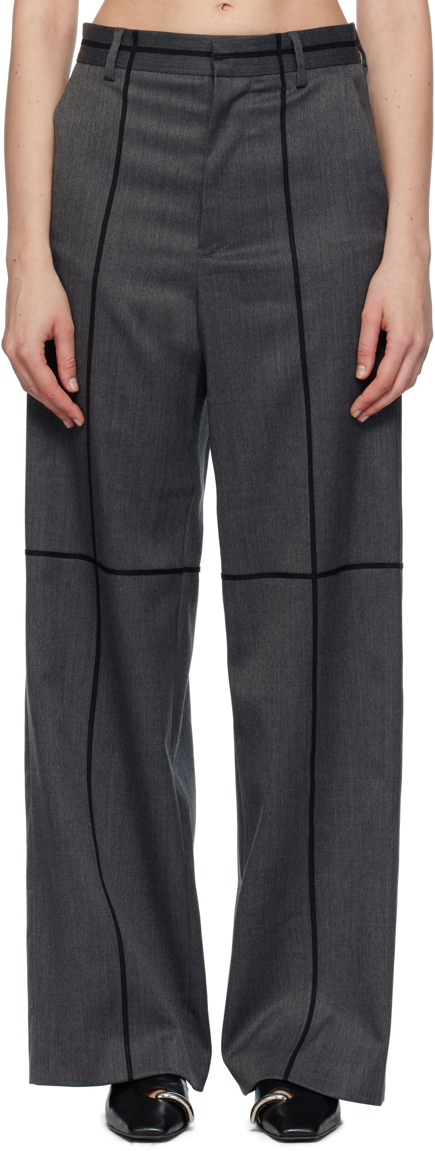 Nohavice Maison Margiela MM6 Maison Margiela Tailoring Wool Trousers Šedá | S52KA0543 S47848, 0