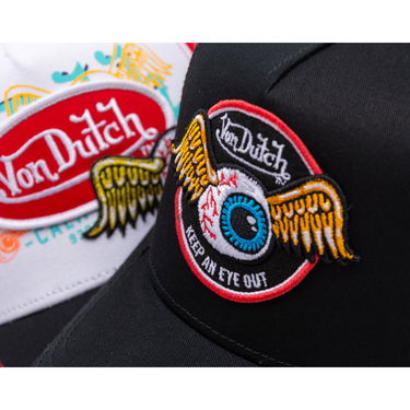 Šiltovka Von Dutch Von Dutch Trucker Eye Out Cap Čierna | VD/0/CAS1/RAG/BLK, 6