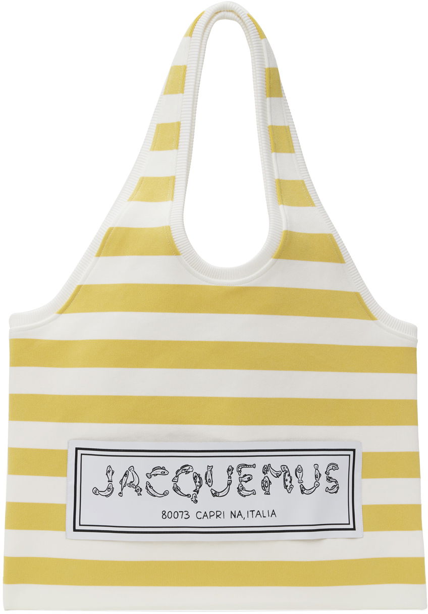 Batohy a tašky Jacquemus Yellow & White La Casa 'Le sac Marcel' Tote Žltá | 24H243BA376-2422, 0