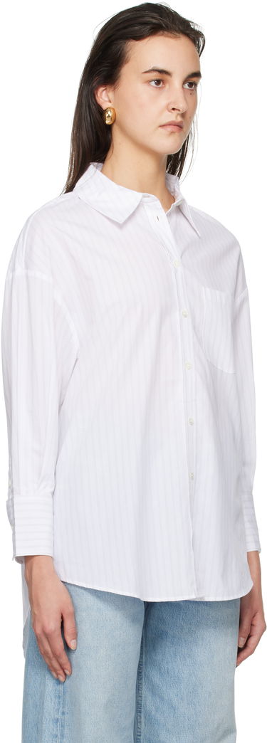Košeľa Anine Bing Striped Oversized Cotton Shirt Biela | A-07-10543-MTL31, 1
