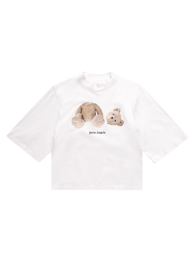 Tričko Palm Angels Bear Cropped Tee Biela | PWAA020C99JER0010160