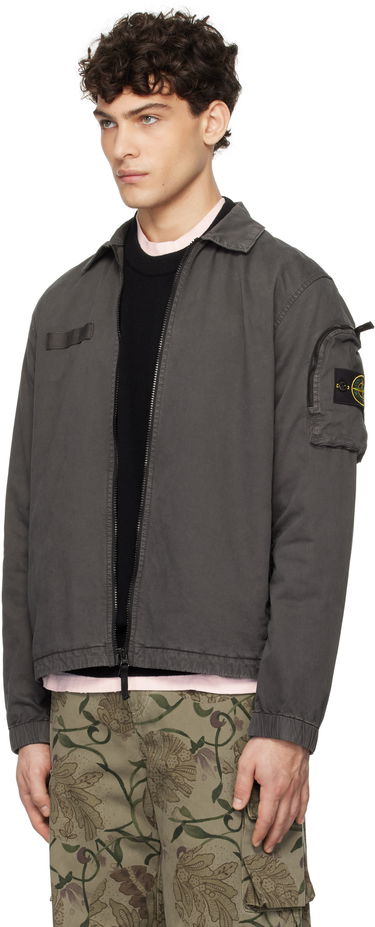 Bunda Stone Island Stone Island Organic Broken Twill 'OLD' Jacket Šedá | K1S15 1200003 S0004, 3