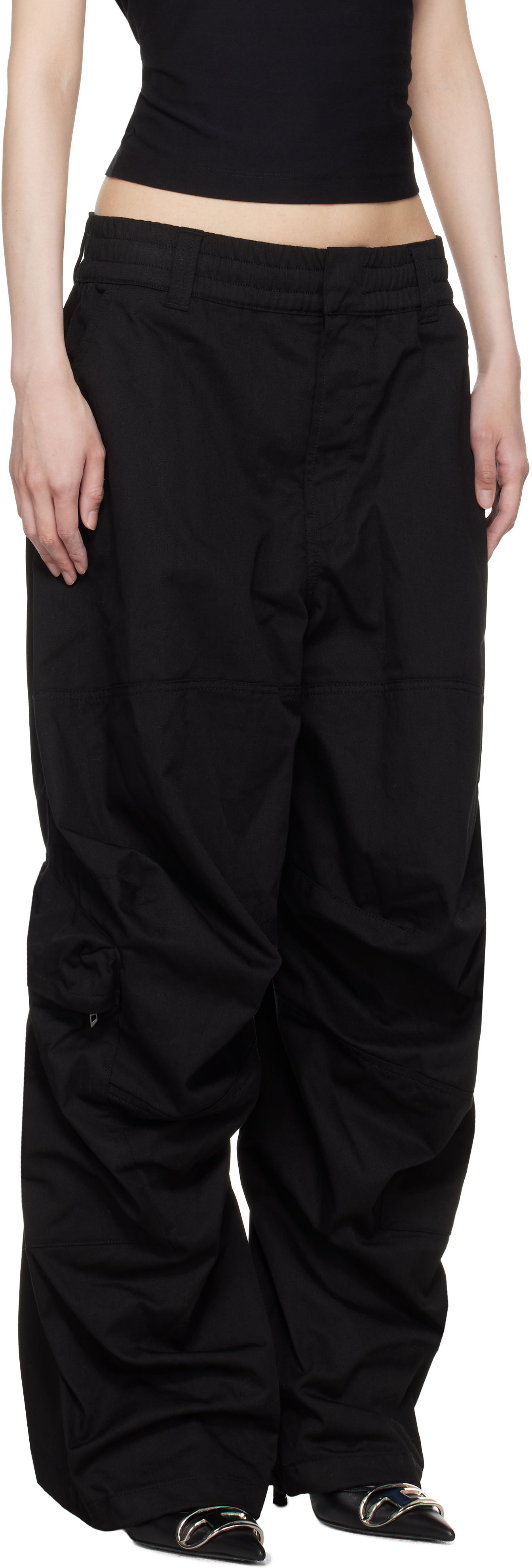 Cargo nohavice Diesel P-Arne-Fem-P2 Cargo Pants Čierna | A15324 0AJEB, 1