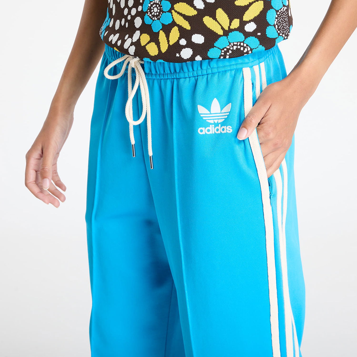 Tepláky adidas Originals Wales Bonner x Track Pants Shock Cyan Modrá | JJ2934, 1