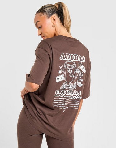 Tričko adidas Originals Coffee Club Graphic T-Shirt Hnedá | KV1587, 3