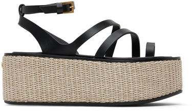 Starostlivosť o obuv Max Mara Max Mara Biarritz Platform Sandals Čierna | 2345210338600, 0