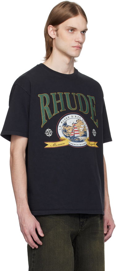 Tričko Rhude Rhude Monaco Regatta Graphic T-Shirt Čierna | RHSS25TT13012, 4