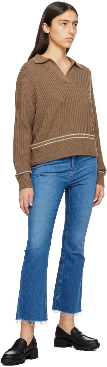 Džínsy rag & bone Casey High-Rise Frayed Flare Jeans Modrá | WDD23F2917C2C1, 3
