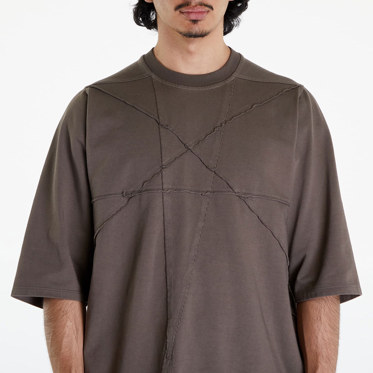Tričko Rick Owens DRKSHDW Jumbo Short Sleeve T-Shirt Dust Hnedá | DU01D1274 RIGET1 34, 1
