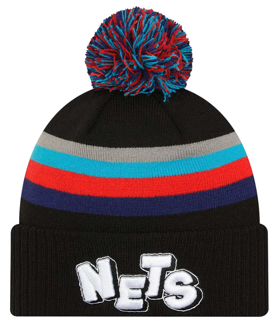 Kulicha New Era New Era Brooklyn Nets NBA 23-24 Pom Beanie Čierna | 60429877-60429877, 0