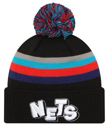 Kulicha New Era New Era Brooklyn Nets NBA 23-24 Pom Beanie Čierna | 60429877-60429877, 0