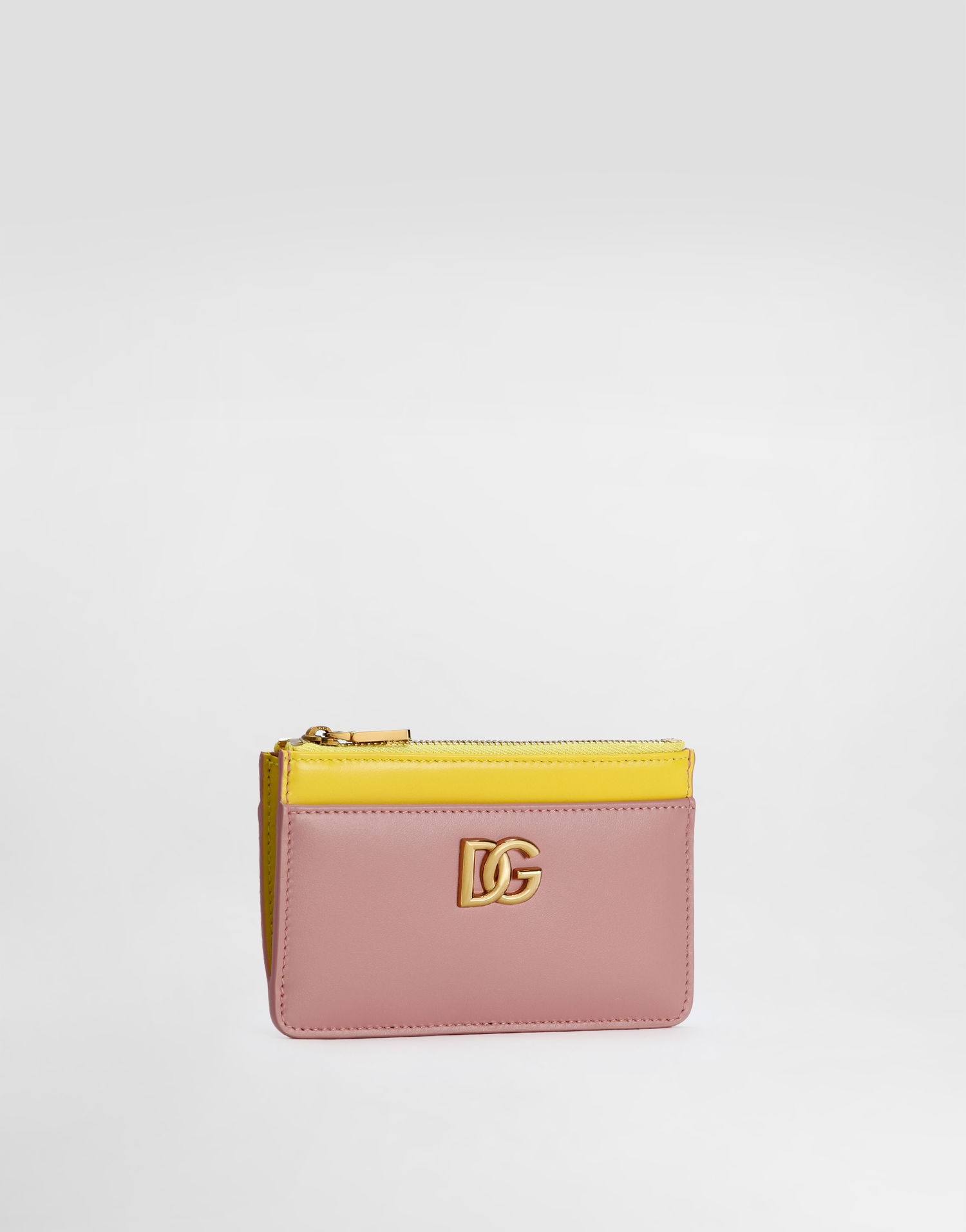 Peňaženka Dolce & Gabbana Dolce & Gabbana Calfskin Card Holder with DG Logo Ružová | BI1261A9M758B407, 1