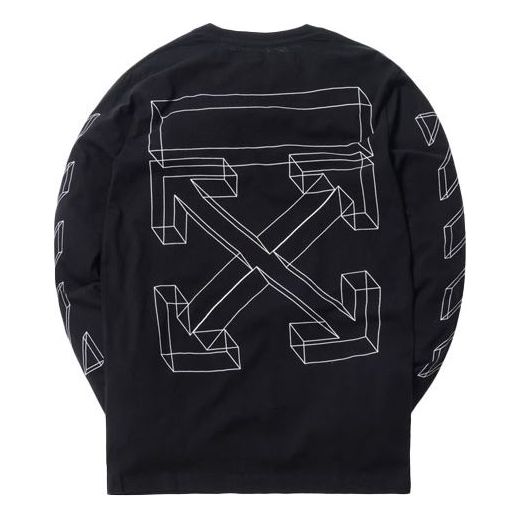 Tričko Off-White Off-White 3D Arrow Long Sleeve T-Shirt Čierna | OMAB001E181850021001