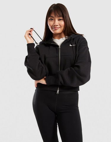 Mikina Nike Cropped Fleece Hoodie Čierna | HV2426-010, 0