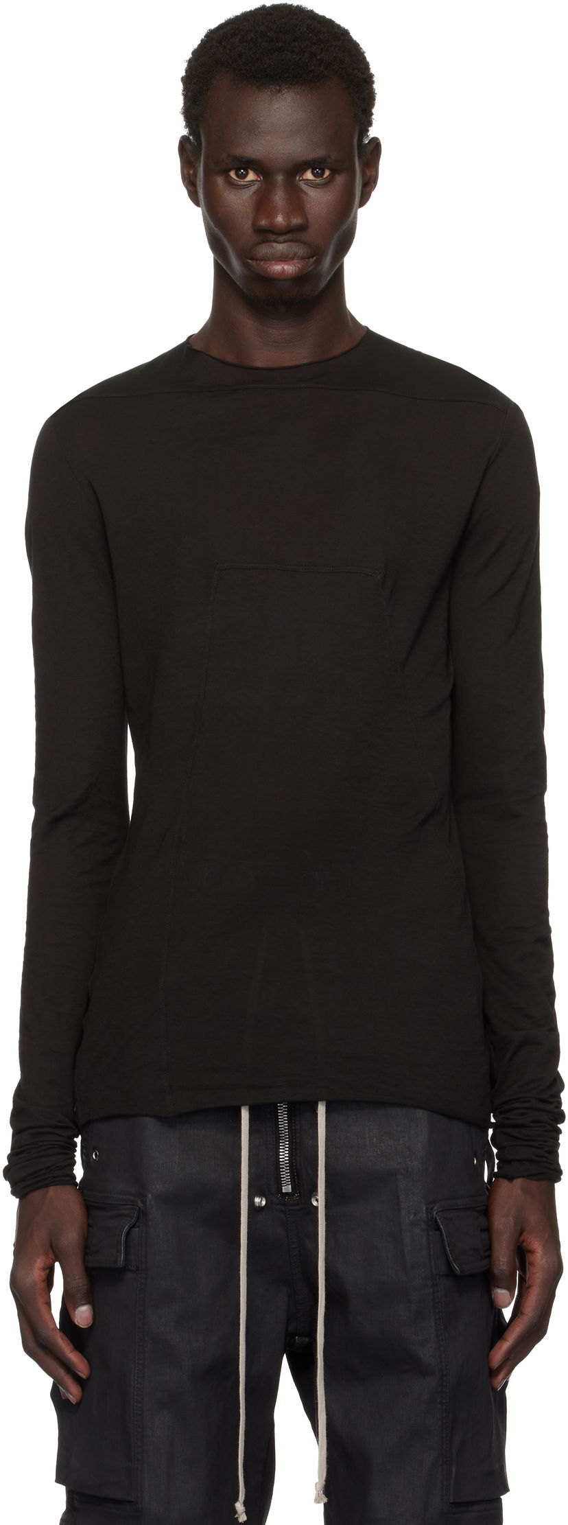 Tričko Rick Owens Long Sleeve T-Shirt Čierna | DU02D2267 BH