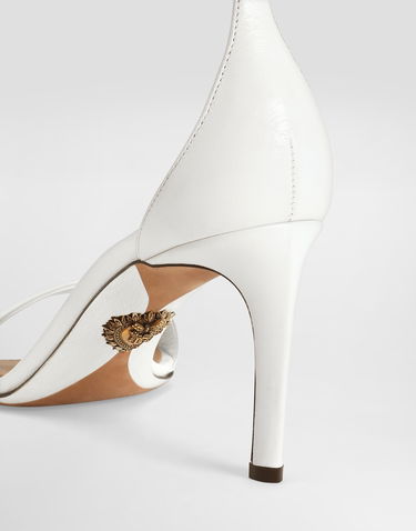 Doplnky Dolce & Gabbana Dolce & Gabbana Polished Goatskin Heeled Sandals Biela | CR1774A573880002, 3