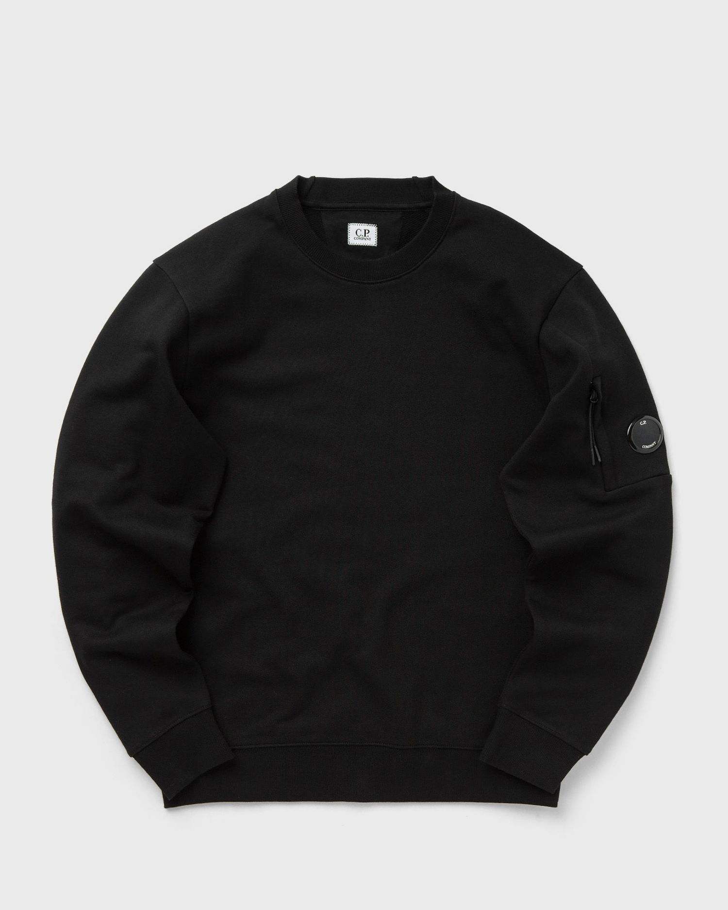 Mikina C.P. Company DIAGONAL RAISED FLEECE CREW NECK LENS SWEATSHIRT Čierna | 17CMSS023A005086W-999, 0