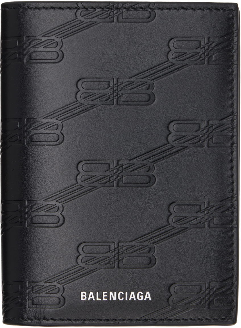 Peňaženka Balenciaga Black Embossed Monogram Bifold Wallet Čierna | 792413210JS, 0