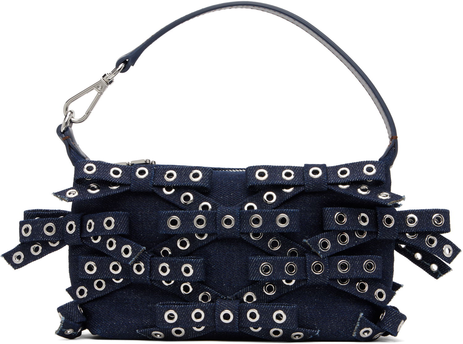 Kabelka GANNI GANNI Bow Eyelet Butterfly Denim Pouch Bag Navy | A6378, 0