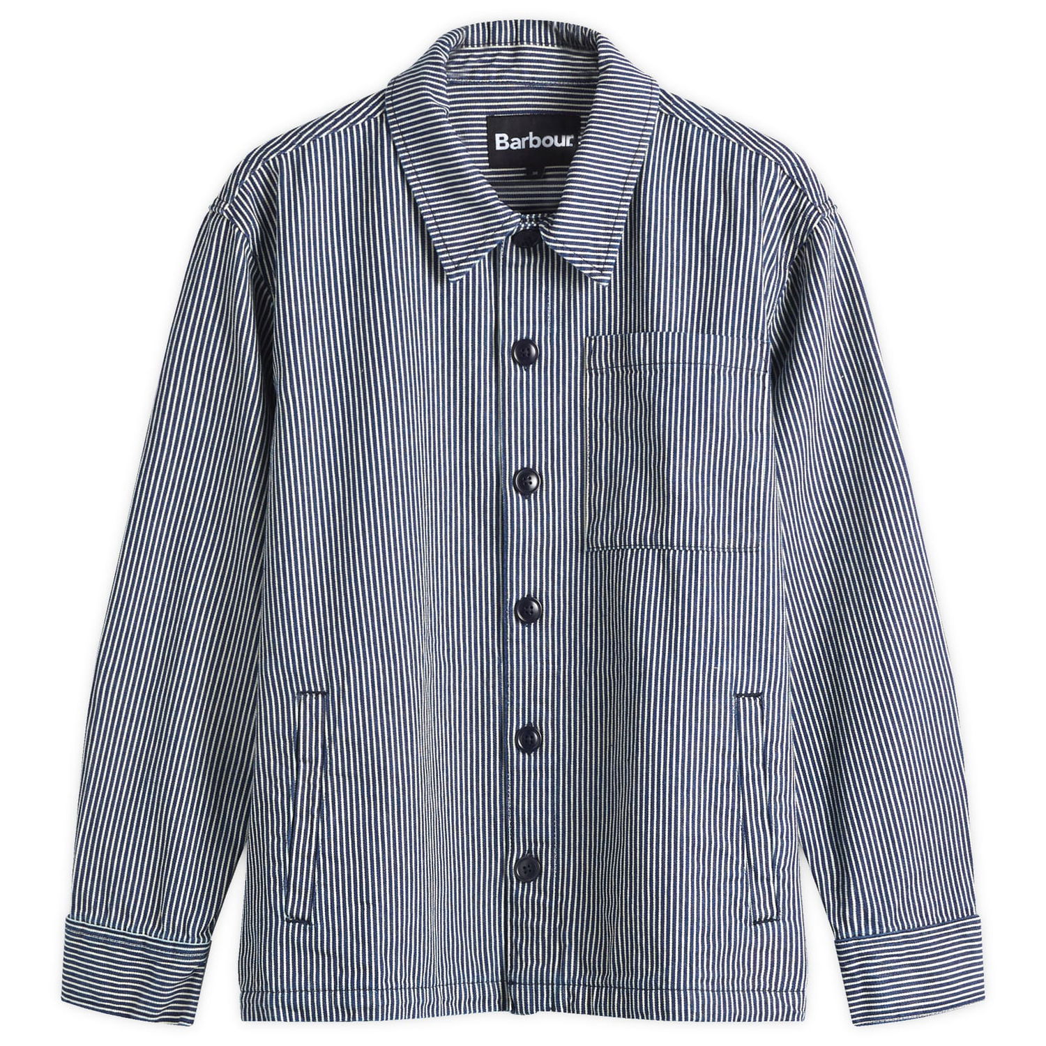 Košeľa Barbour Barbour Men's Ticking Stripe Overshirt Modrá | MOS0422IN32, 0