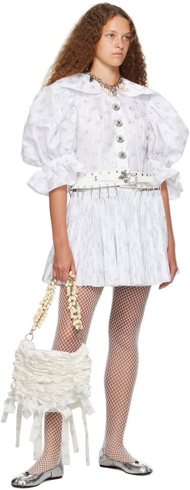 Sukňa Chopova Lowena Exclusive White Harpsichord Mini Dress Biela | 1292W, 3