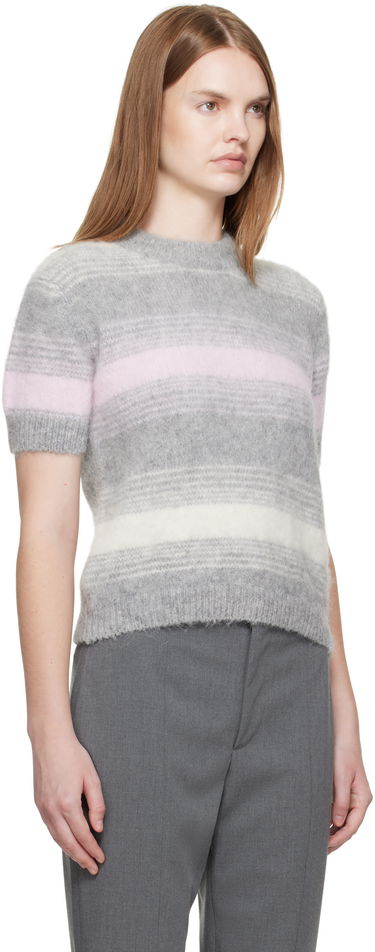 Sveter KENZO Kenzo Paris 'KENZO Speed Stripe' Short Sleeve Sweater Šedá | FF62TO6053CG, 1