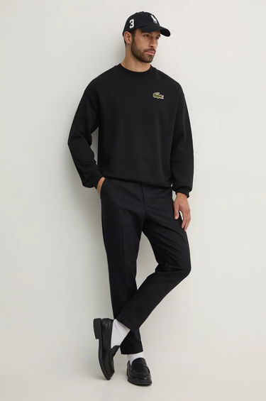 Mikina Lacoste Black Minimalist Sweatshirt Čierna | SH2741, 1