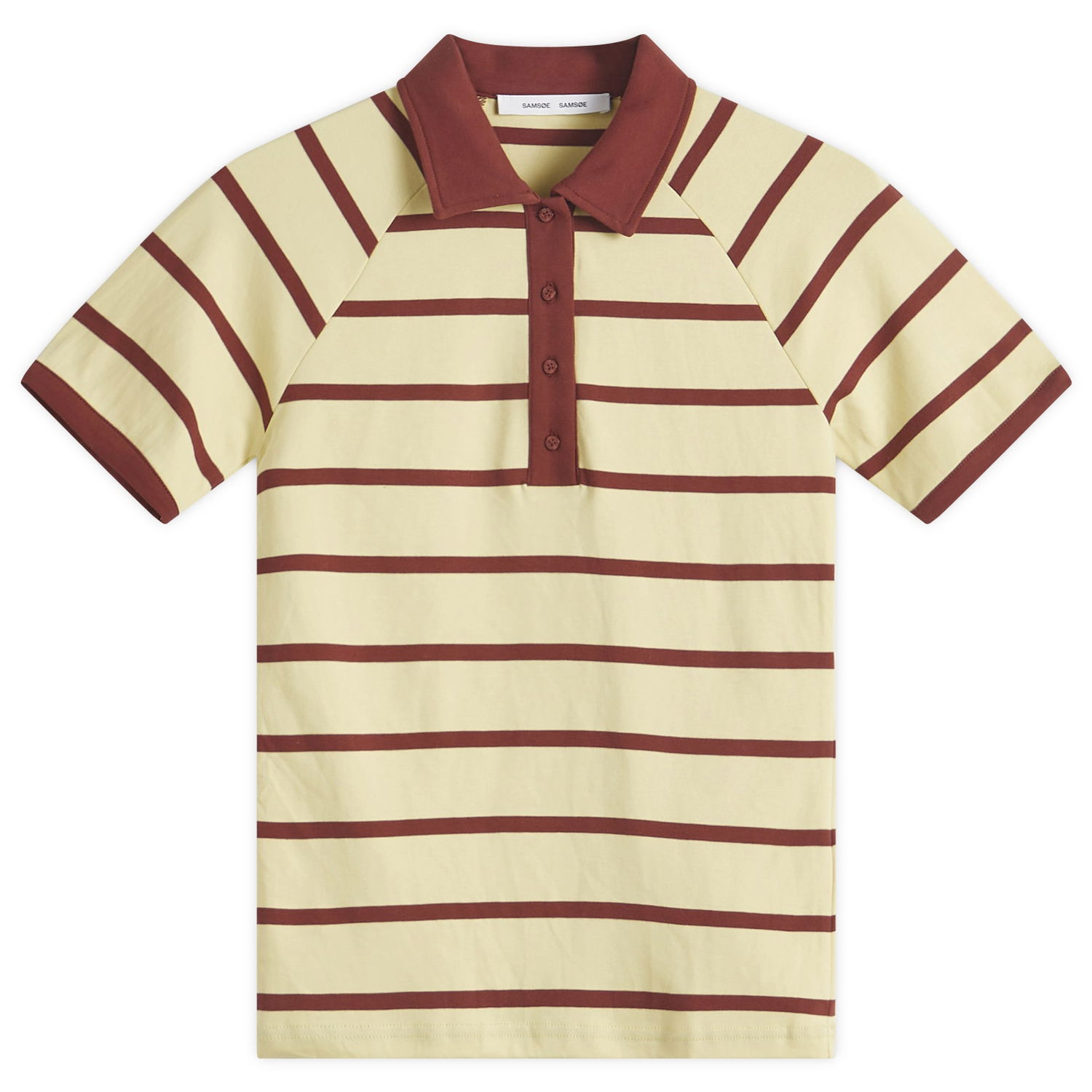 Polo tričko Samsoe Samsoe Samsøe Samsøe Saamy Striped Short Sleeve Polo Shirt Žltá | F25100117-CLR002067, 1