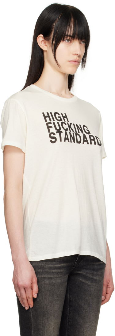 Tričko R13 R13 'High F*cking Standards' T-Shirt Biela | R13WK001-K117B, 1