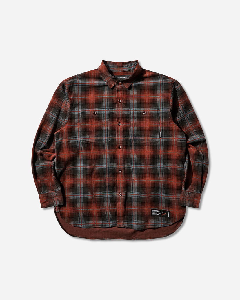 Košeľa Neighborhood Corduroy Check Longsleeve Shirt Rôznofarebný | 252TSNH-SHM07 RED