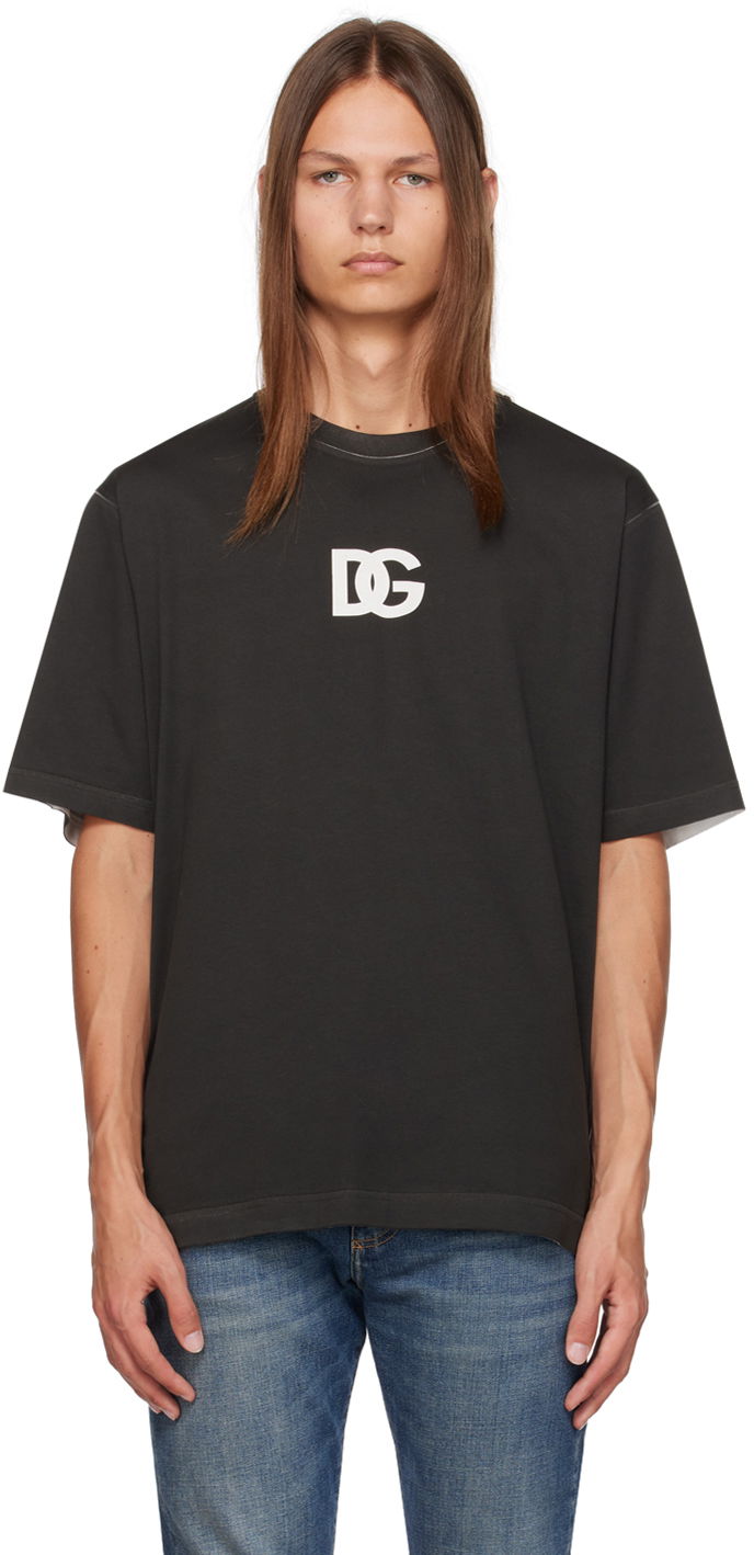 Tričko Dolce & Gabbana Black 'D&G' T-Shirt Čierna | G8PN9TG7JJ8, 0