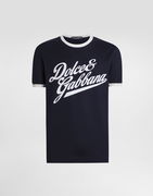 Dolce & Gabbana Cotton T-Shirt with Flock Print