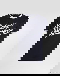 Dolce & Gabbana Cotton T-Shirt with Flock Print