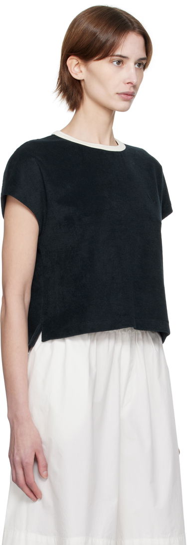 Crop Top A.P.C. Kelly Cropped Terry T-Shirt Čierna | COEWT-F26462, 1