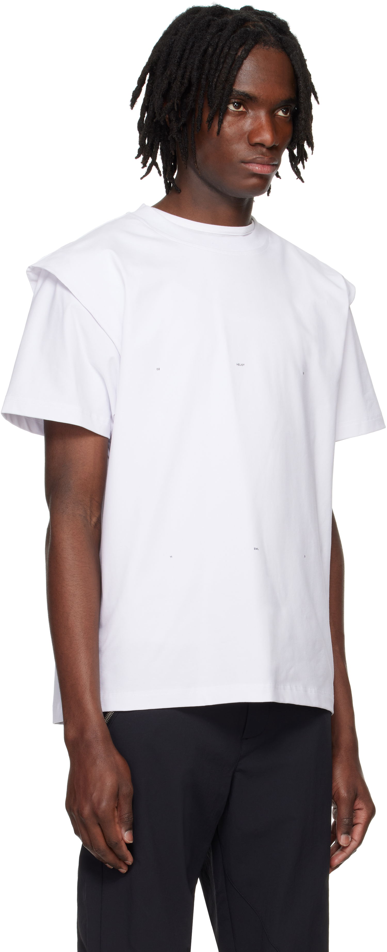 Tričko HELIOT EMIL HELIOT EMIL Outline Logo T-Shirt Biela | PRESS25_M_09_089_WHT02_CO, 1