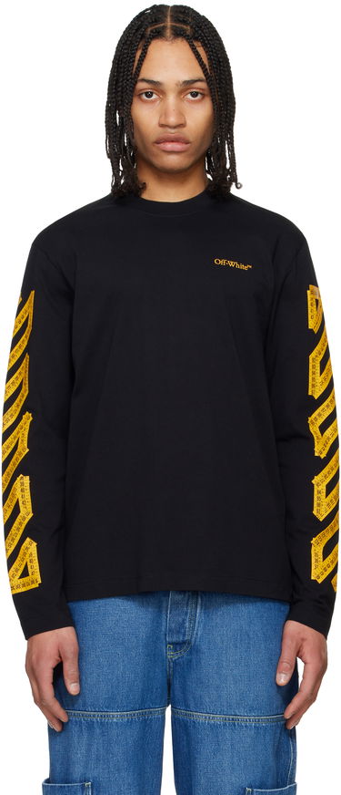 Tričko Off-White Off-White Tape Arrow Skate Long Sleeve T-Shirt Čierna | OMAB086S25JER0021022, 0