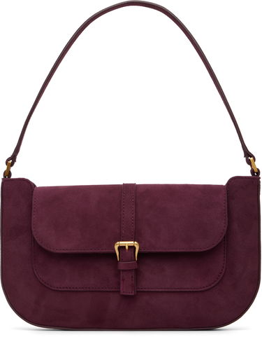 Taška cez rameno BY FAR BY FAR Miranda Suede Shoulder Bag Vínová | MWBSB023KL009RD028PL, 0