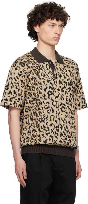 Polo tričko WACKO MARIA WACKO MARIA Jacquard Knit Polo Béžová | 25SS-WMK-KN22, 1