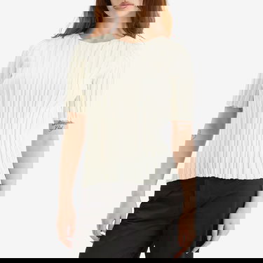 Tričko Pleats Please Issey Miyake Issey Miyake Pleats Please Rib Knit T-Shirt Biela | PP56KK852-02, 2