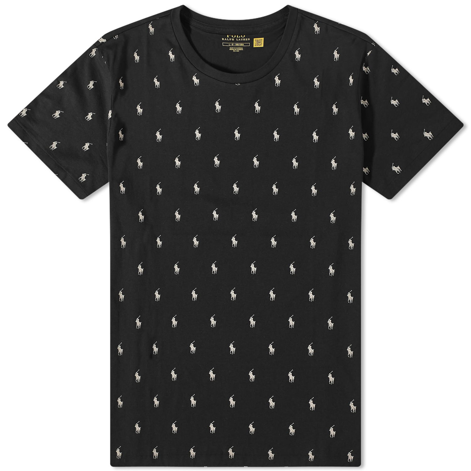 Tričko Polo by Ralph Lauren All Over Pony Sleepwear Tee Čierna | 714899612005, 0