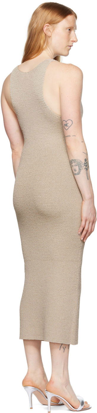 Šaty Helmut Lang Helmut Lang Ribbon Midi Dress Béžová | M04HW705, 2