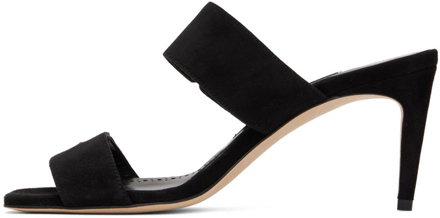 Manolo Blahnik Nebre Suede Heeled Mules