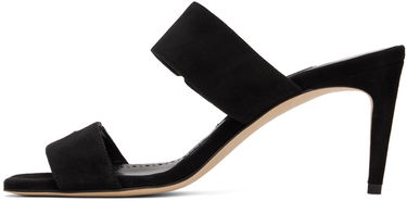 Doplnky Manolo Blahnik Manolo Blahnik Nebre Suede Heeled Mules Čierna | 223-1354, 2