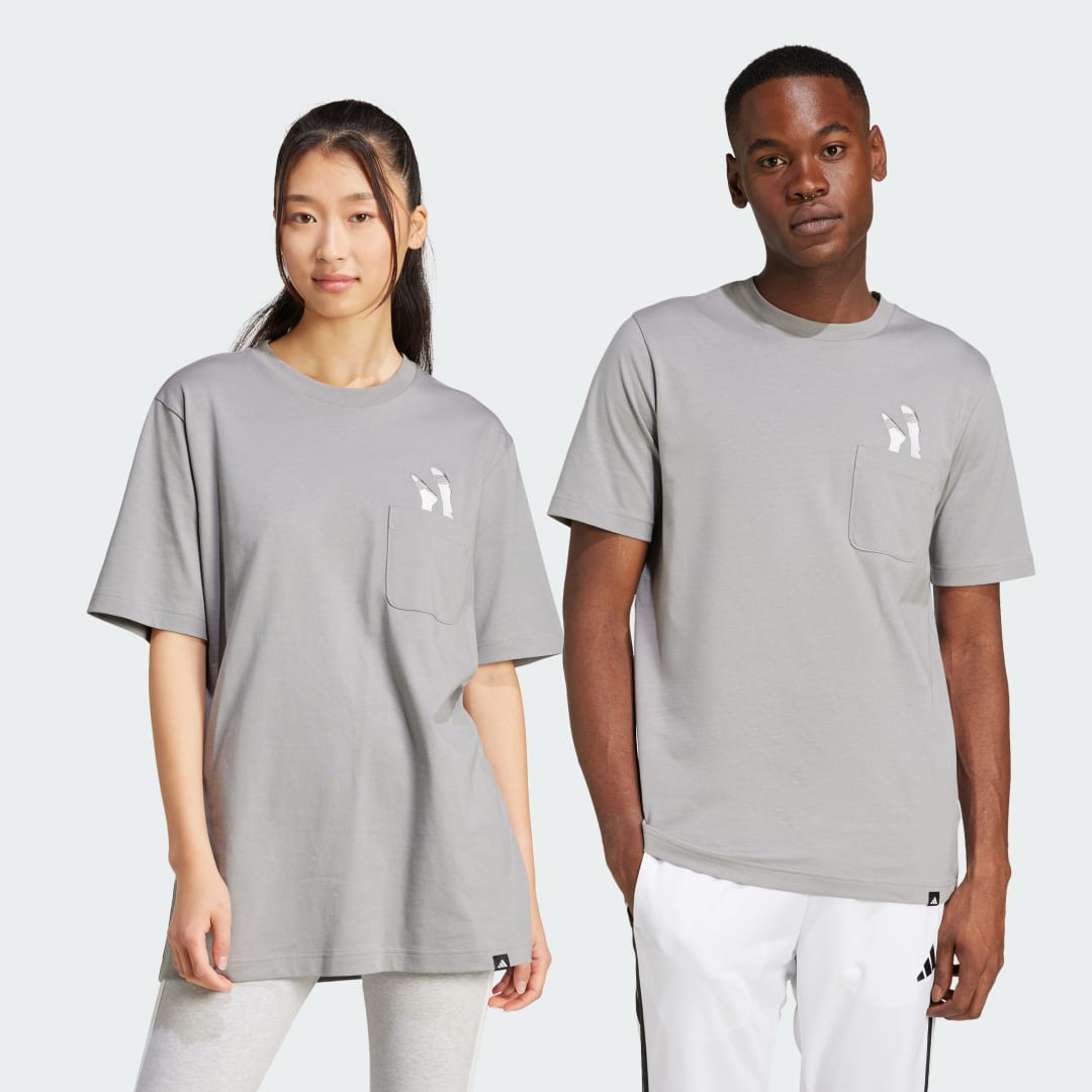Tričko adidas Performance Graphic Pocket T-Shirt Šedá | JC5284, 0