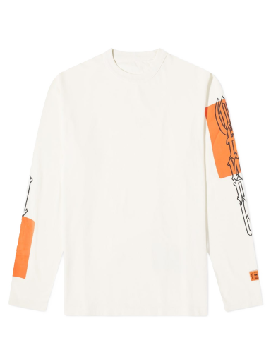 Tričko HERON PRESTON Gothic Colour Block Tee Biela | HMAB026F22JER0020122
