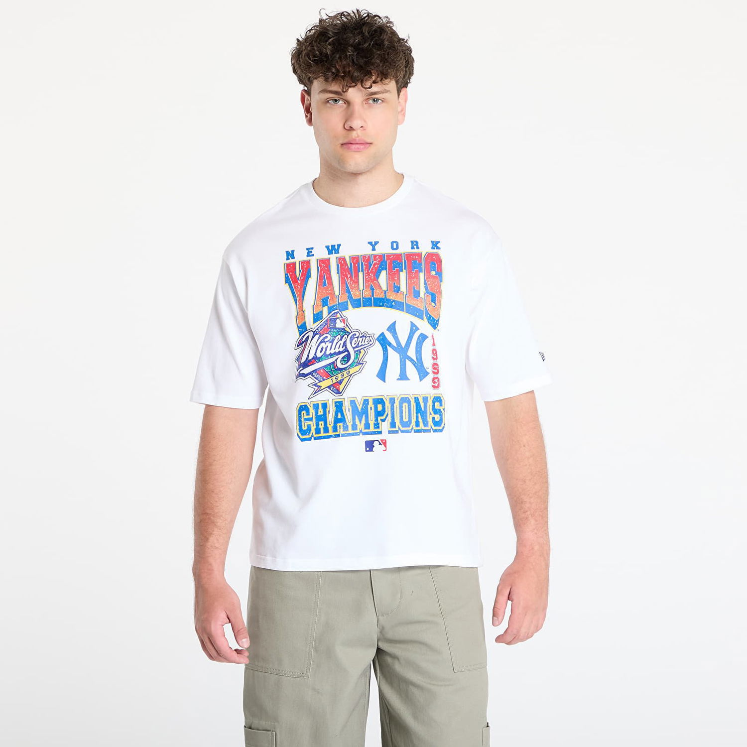 Tričko New Era New Era New York Yankees World Series Oversized Tee Biela | 60667817, 0